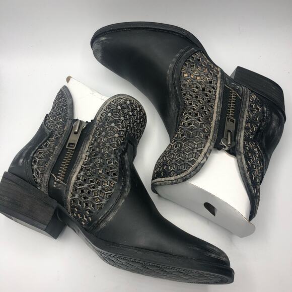 Corral Womens Distressed Cutout Shortie Zipper Boots Size US 11 - Picture 9 of 12